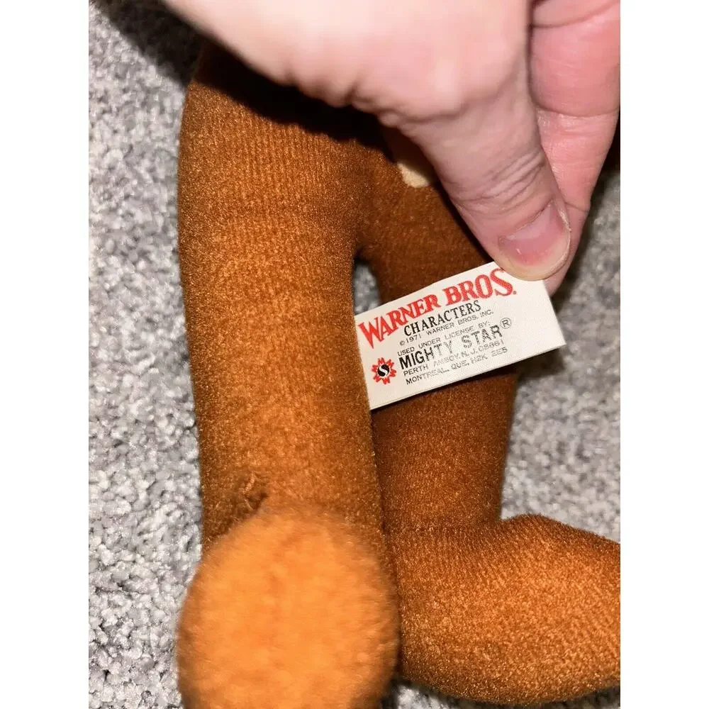 Wile E. Coyote Plush Toy Vintage 1971 Warner Bros‎ Plush Mighty Star VINTAGE